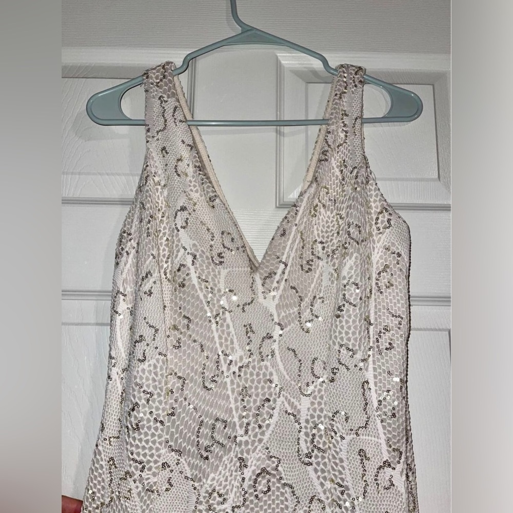 Bailey Blue Dress| Champagne Sequin Mermaid Wedding Formal Dress